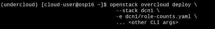 Updating a single stack with the openstack overcloud deploy command