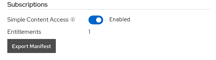 Figure 2: Enabling subscription allocation in Red Hat Satellite