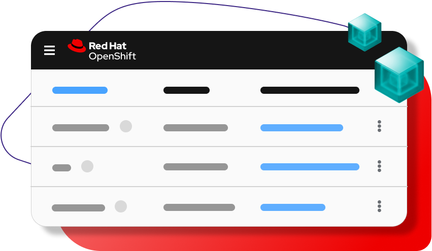 Red Hat OpenShift product screen graphic
