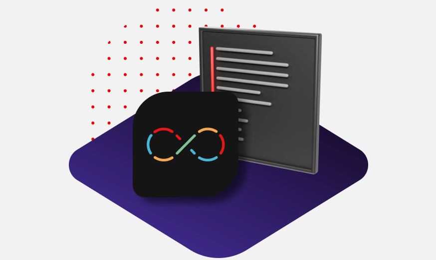 Imagem de uma tela de código com o ícone do Red Hat Developer na parte de cima