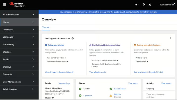 Miniatura do hub de aprendizagem do Microsoft Azure Red Hat OpenShift
