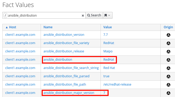 Figure 5: host facts gathered from Ansible related to the OS Figure 5: host facts gathered from Ansible related to the OS