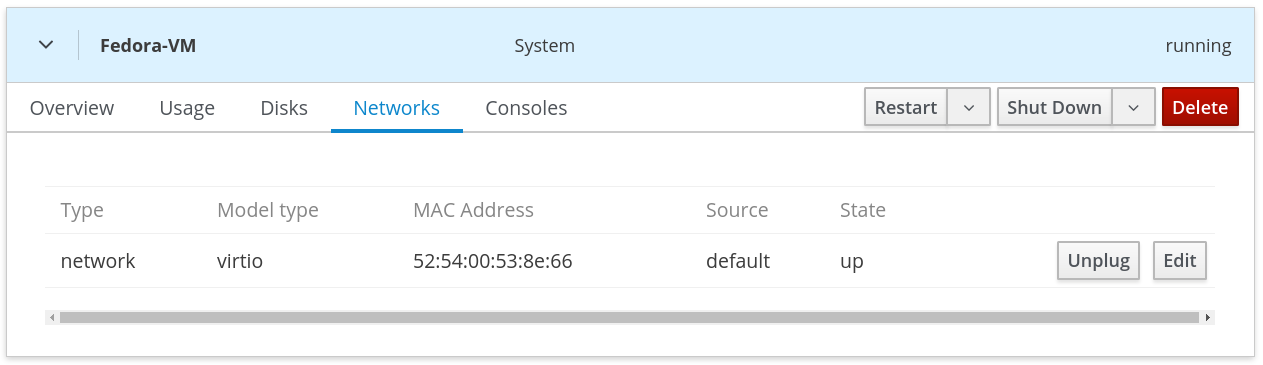 Figure 6: Viewing VM networks in Web Console Figure 6: Viewing VM networks in Web Console