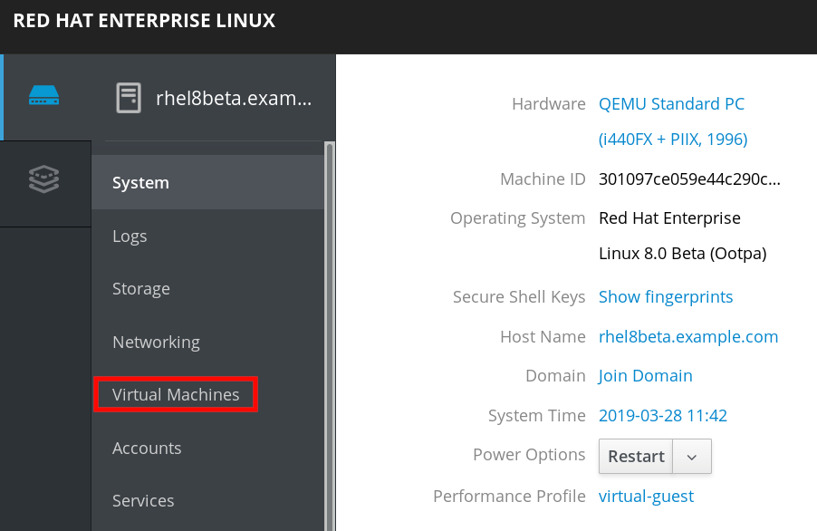 Figure 1: Web Console Virtual Machines Figure 1: Web Console Virtual Machines