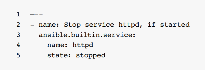 Example: Stop services