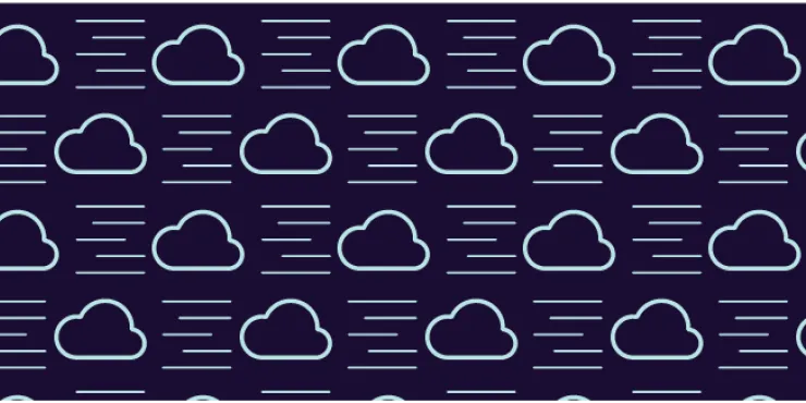 Repeating pattern illustration of clouds