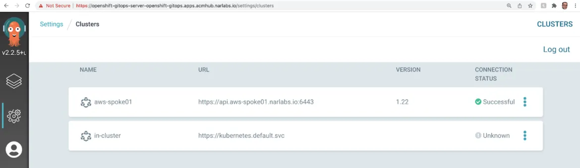 Image of GitOps with multi-clusters on multi-cloud