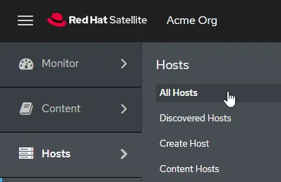 Click on Hosts > All Hosts Click on Hosts > All Hosts