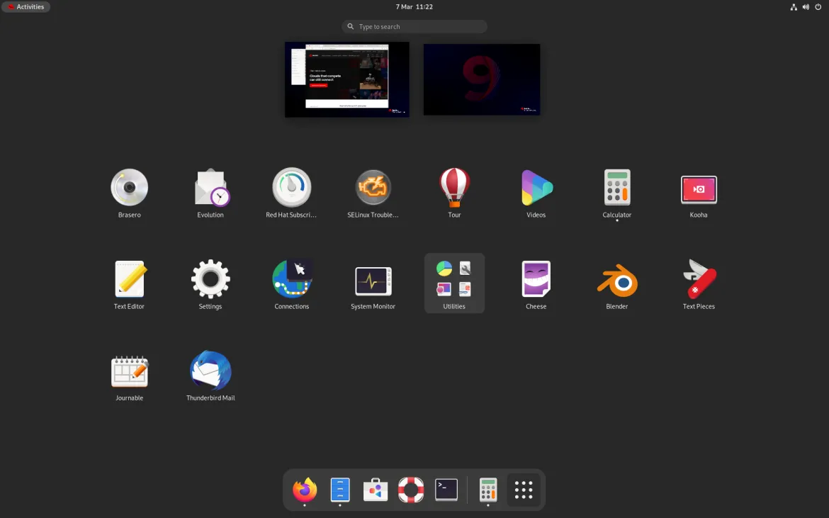 Applications Grid in RHEL 9 Workstation Applications Grid in RHEL 9 Workstation