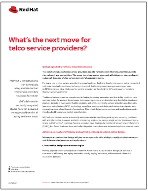 Network functions virtualization with Red Hat