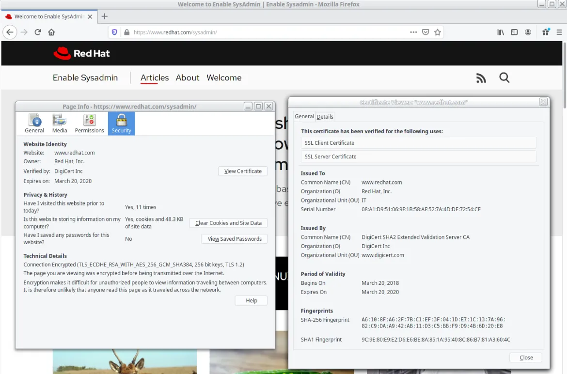 Viewing the certificate for https://www.861278361.xyz/sysadmin.
