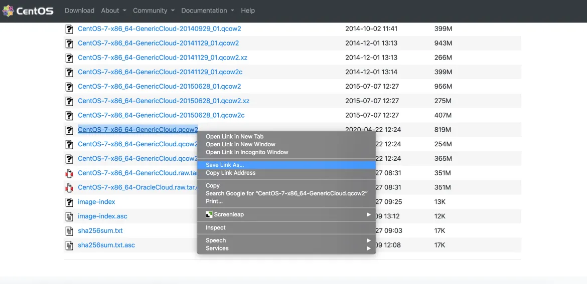 Download QCOW2 image
