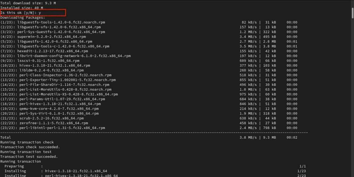 Confirm Installation
