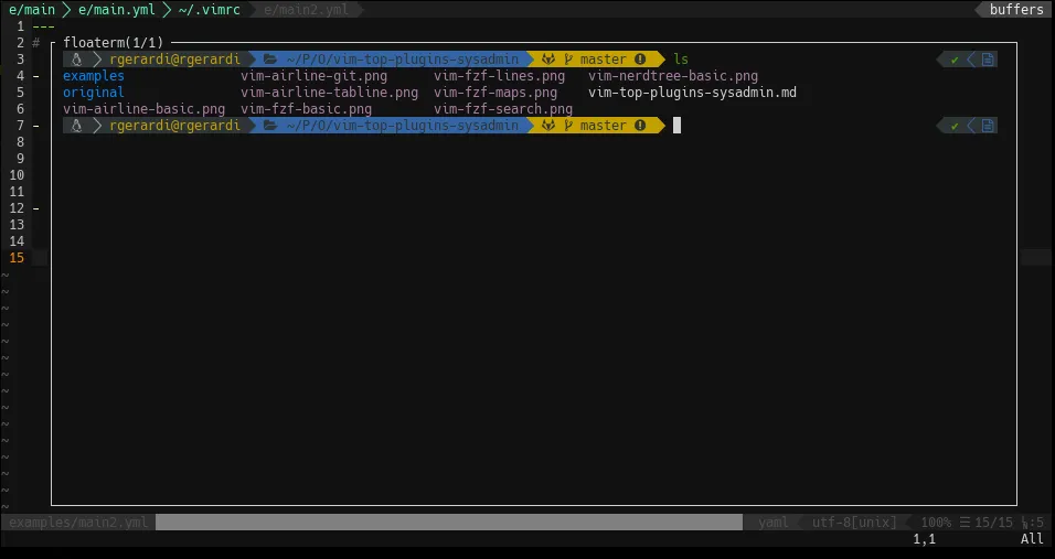 A Floaterm floating terminal