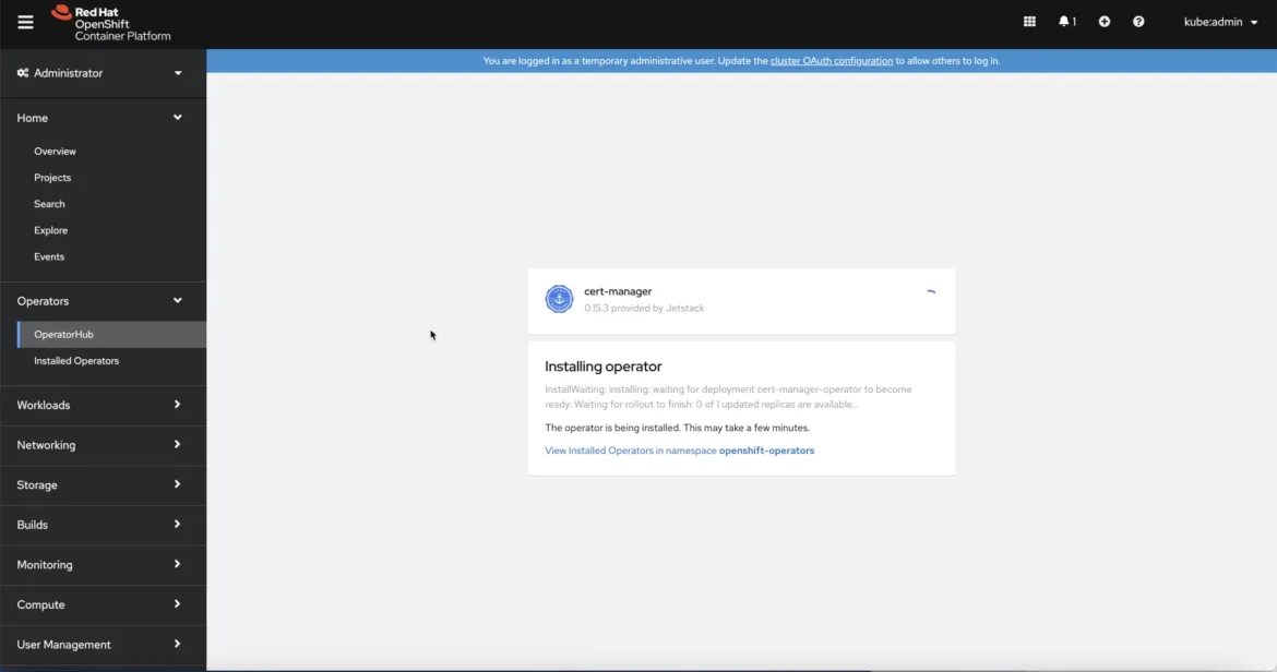 cert-manager installation process