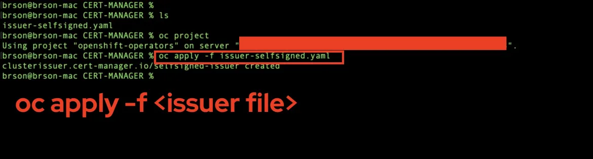 apply-issuer displayed