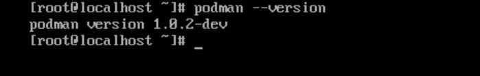Updated output from podman --version