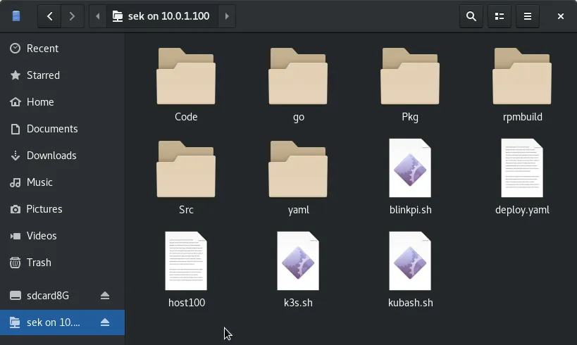 Remote directories displayed as if local