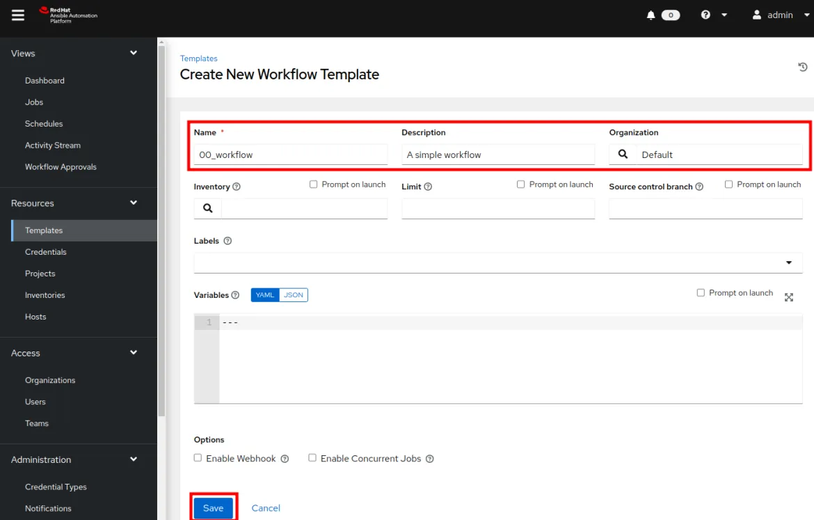 Add workflow template