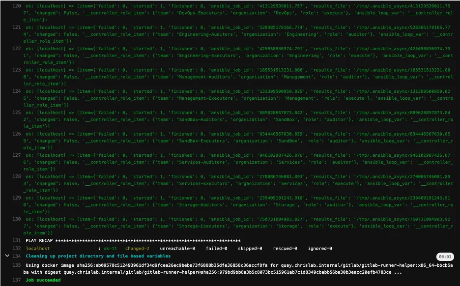 The configure-controller job
