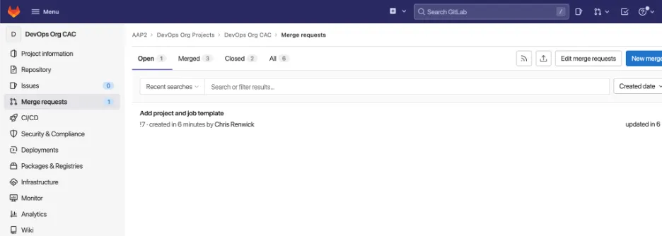 Create the merge request