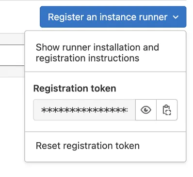 Enter the registration token